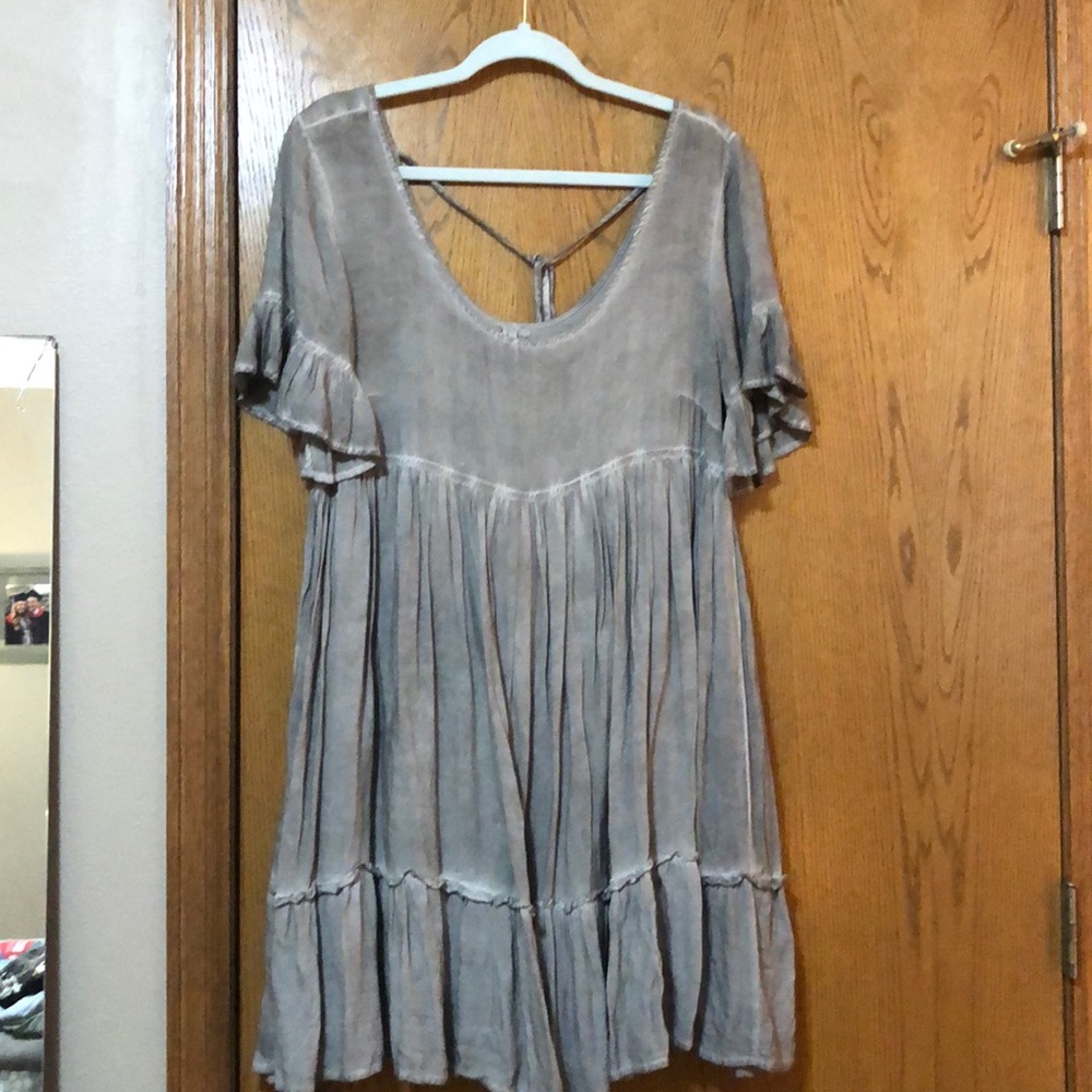 Gray Babydoll Dress